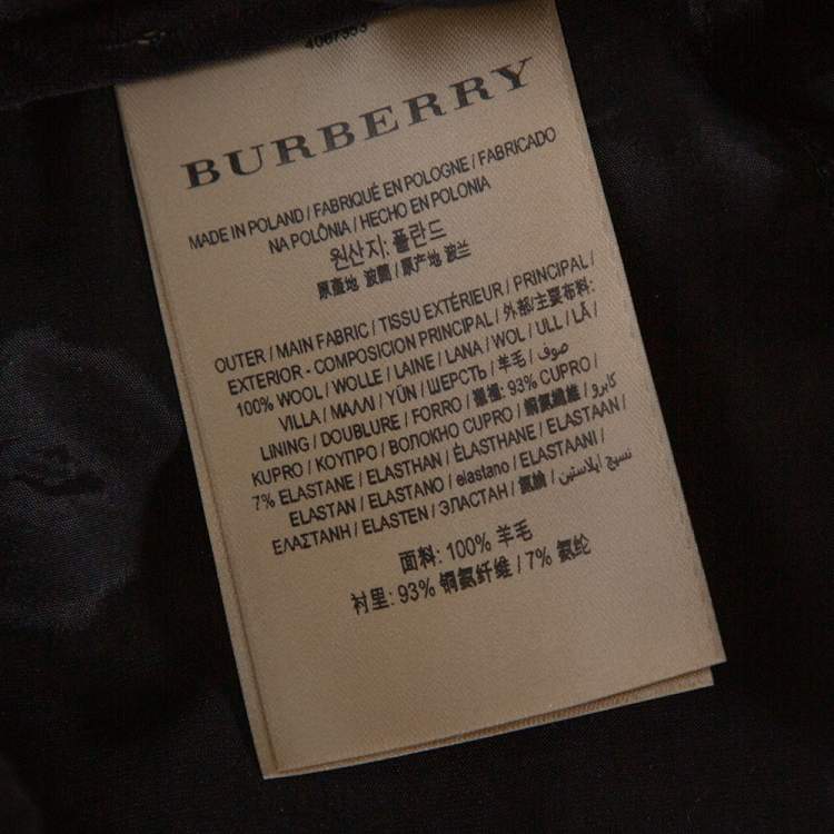 Pre Owned Burberry Red Tartan Check Wool Tailored Trousers S