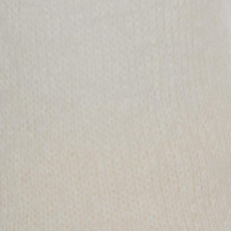 مملوكة مسبقًا Burberry Cream Alpaca & Mohair Wool Blend Lightweight Sweater XS