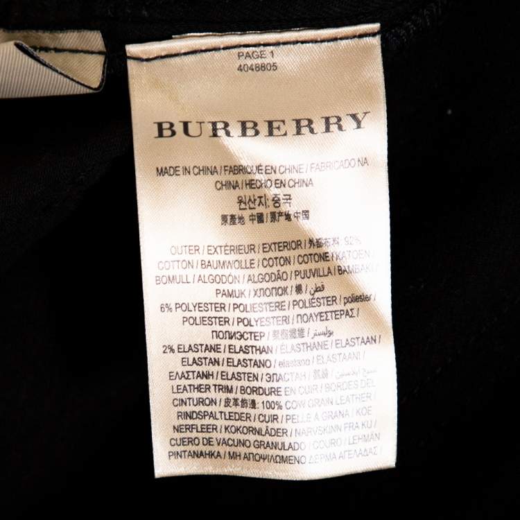 Pre Owned Burberry Black Denim Braided Trim Flared Jeans S