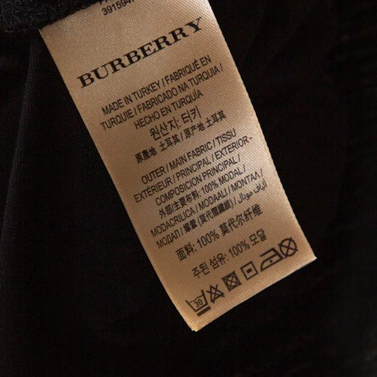 Pre Owned Burberry Black & Moss Green Modal Reversible Layered Top M