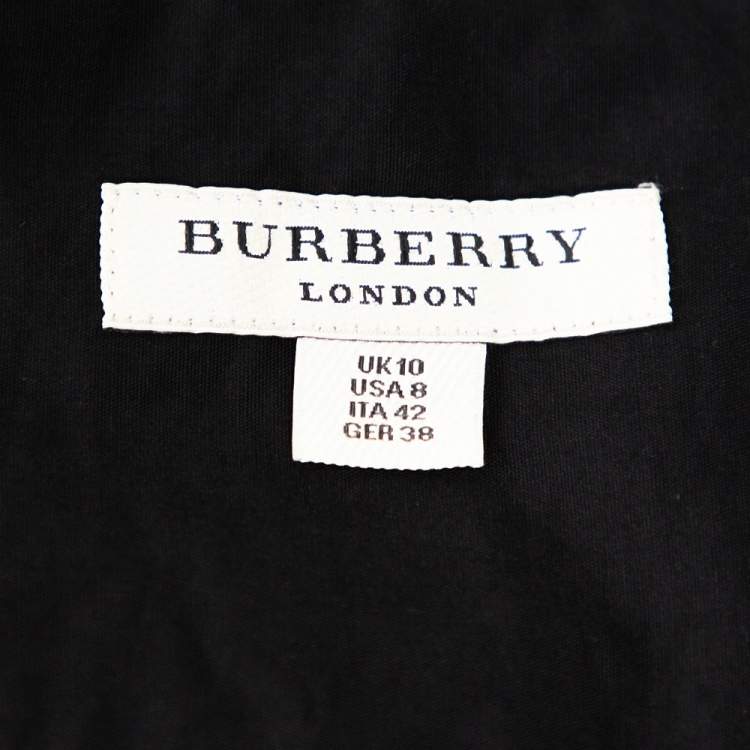 Pre Owned Burberry Black Stretch Cotton Long Sleeve Shirt M