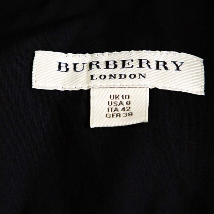 مملوكة مسبقًا Burberry Black Stretch Cotton Long Sleeve Shirt M