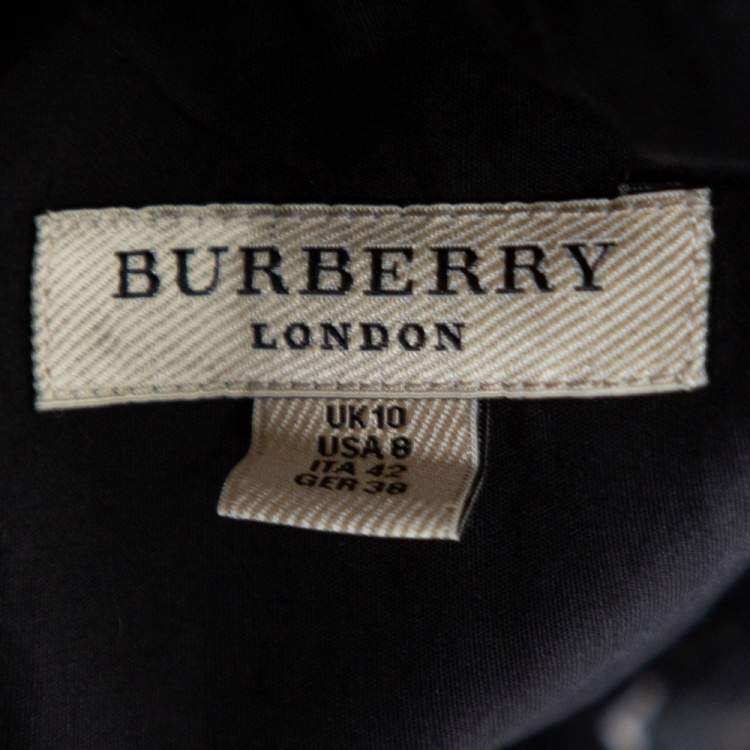 Pre Owned Burberry Brit Black Stretch Cotton Long Sleeve Shirt M