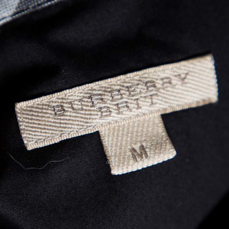 Pre Owned Burberry Brit Black Stretch Cotton Long Sleeve Shirt M