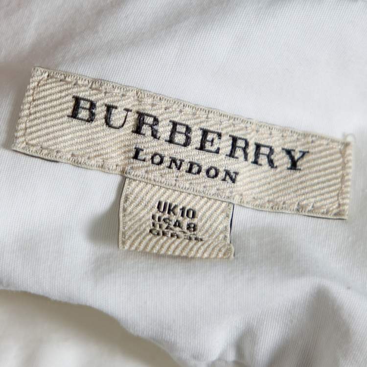 Pre Owned Burberry Brit White Cotton Long Sleeve Shirt M