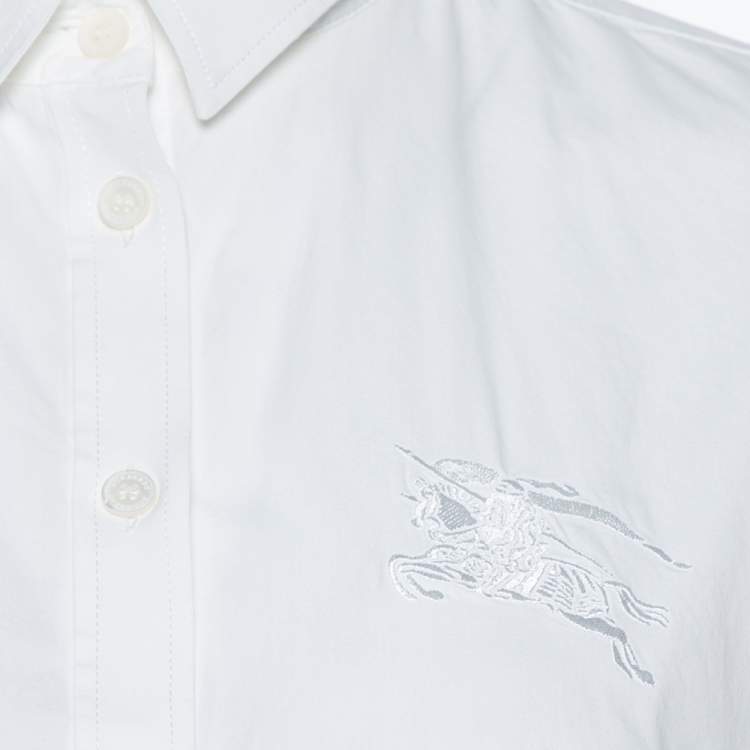 Pre Owned Burberry Brit White Cotton Long Sleeve Shirt M