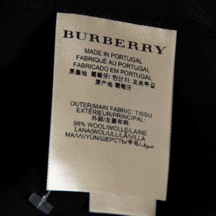 مملوكة مسبقًا Burberry London Black Wool Blend Tailored Trousers S