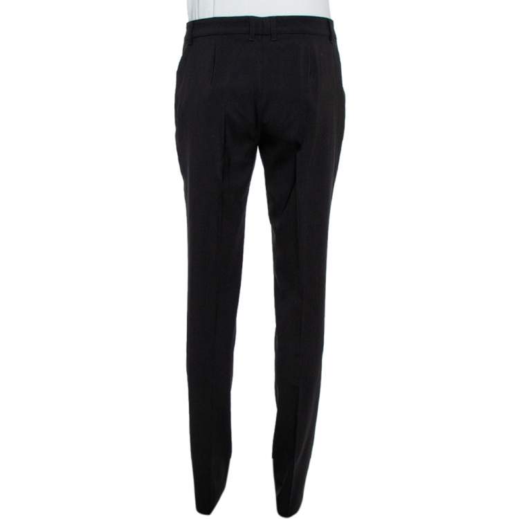 مملوكة مسبقًا Burberry London Black Wool Blend Tailored Trousers S