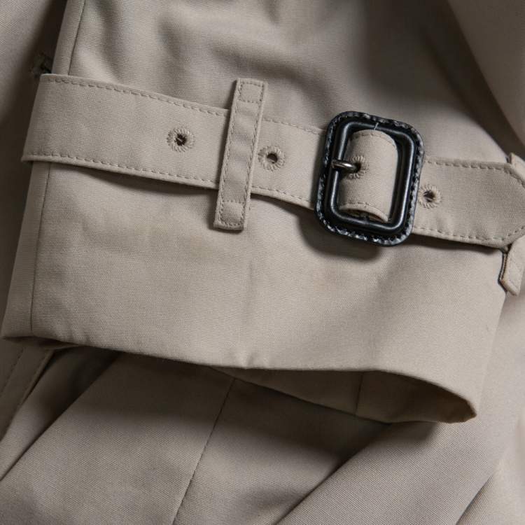 Pre Owned Burberry Stone Trench Coat M