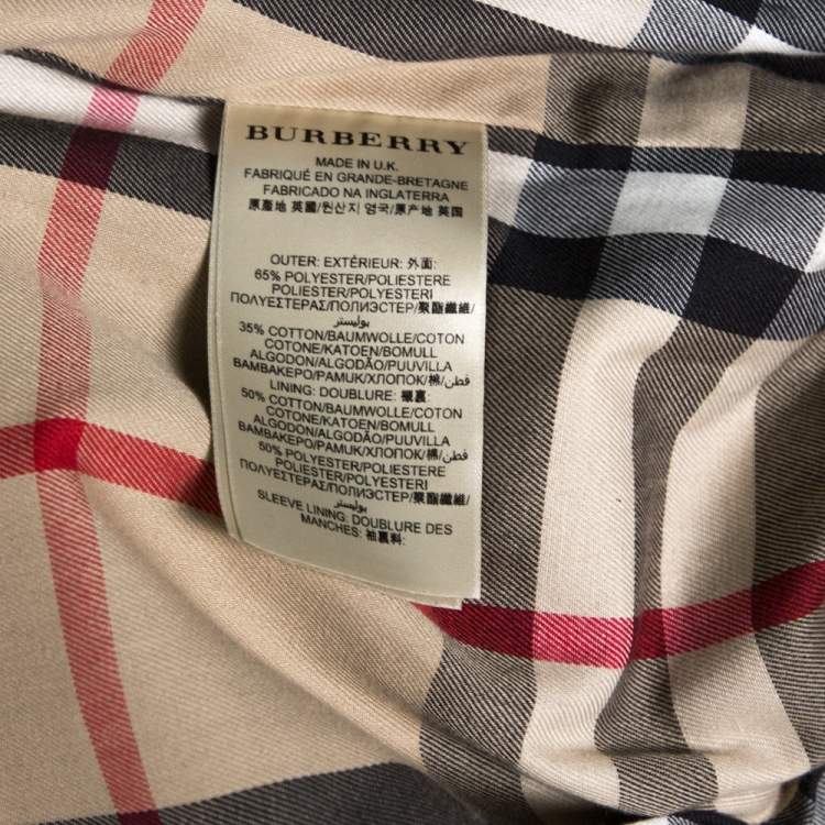Pre Owned Burberry Black Buckingham Belted Coat S