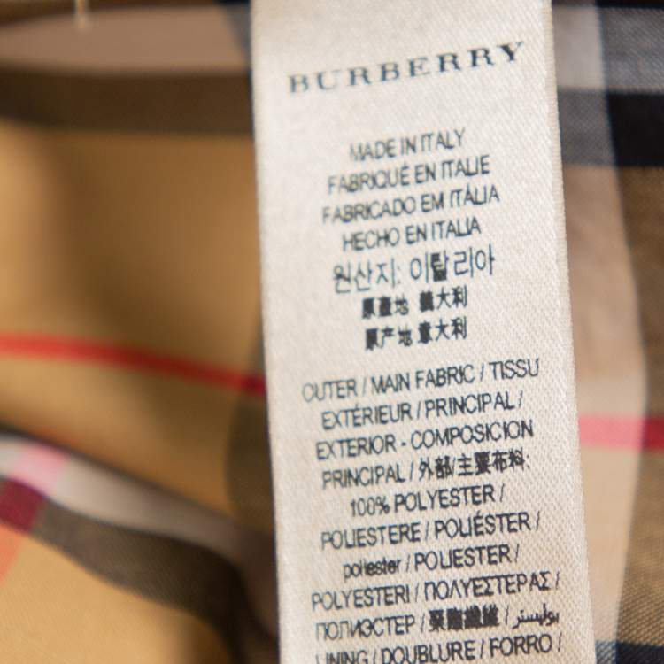 Pre Owned Burberry Burgundy Faux Fur Collared Cape Jacket XS