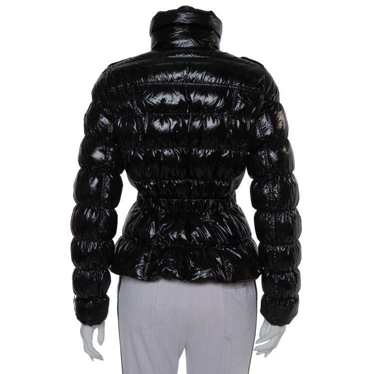 Pre Owned Burberry Black Synthetic Down Puffer Jacket S