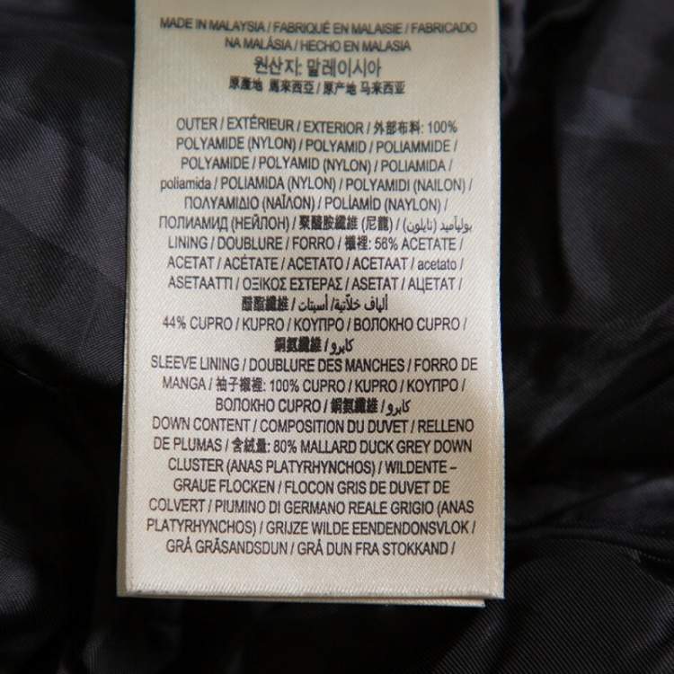 Pre Owned Burberry Black Synthetic Down Puffer Jacket S