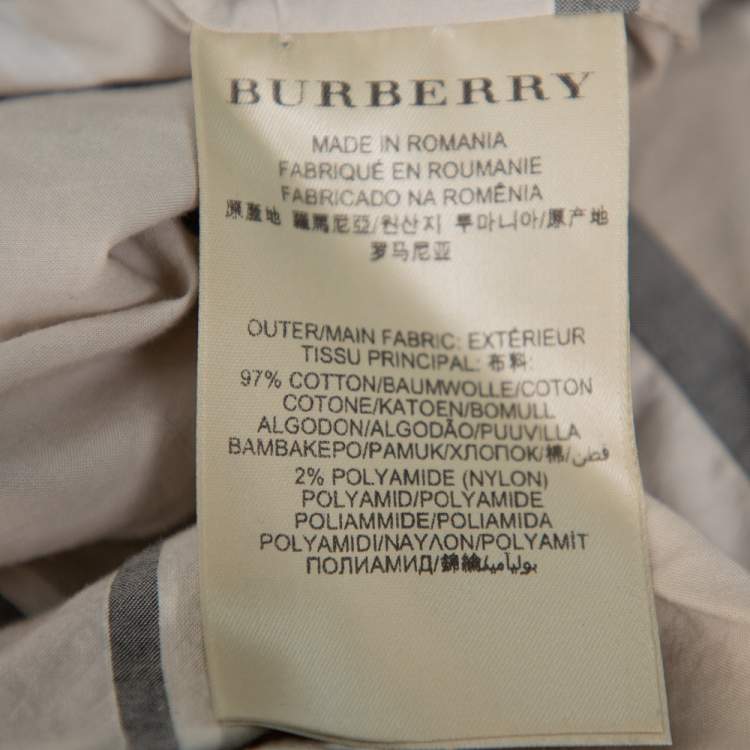 Pre Owned Burberry Brit Beige Checkered Pattern Cotton Belted Mischa Dress XS