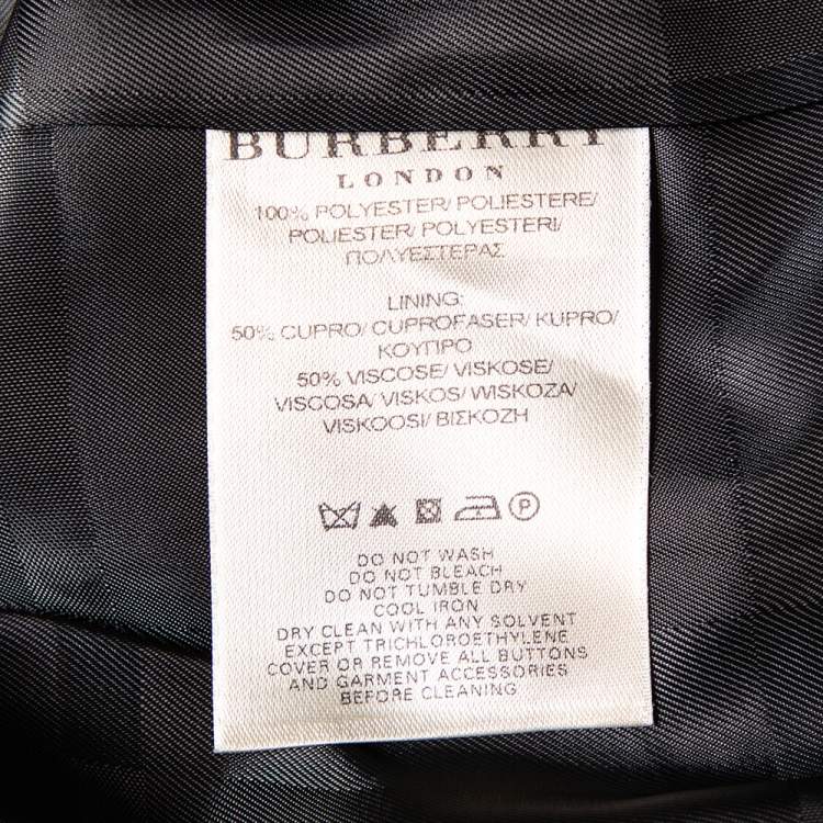 Pre Owned Burberry Metallic Tweed Button Front Knee Length Coat M