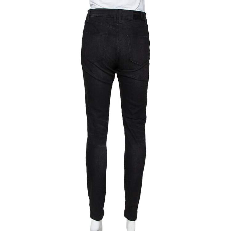 مملوكة مسبقًا Burberry Brit Black Faded Effect Denim Skinny Jeans S
