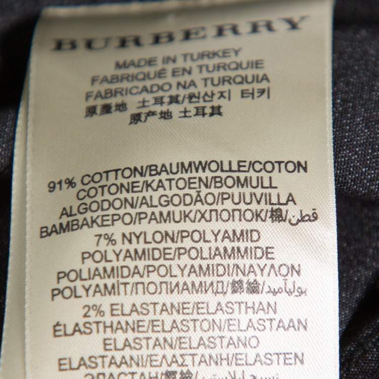 Pre Owned Burberry Brit Black Denim Belted Zipper Front Short Dress S