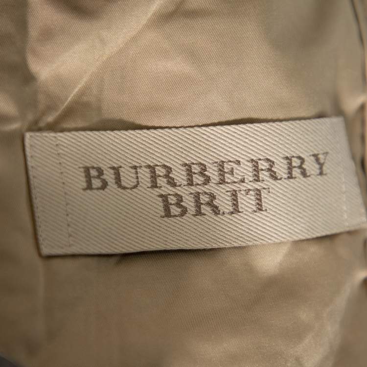 Pre Owned Burberry Brit Beige Cotton Quilted Ashurst Jacket L