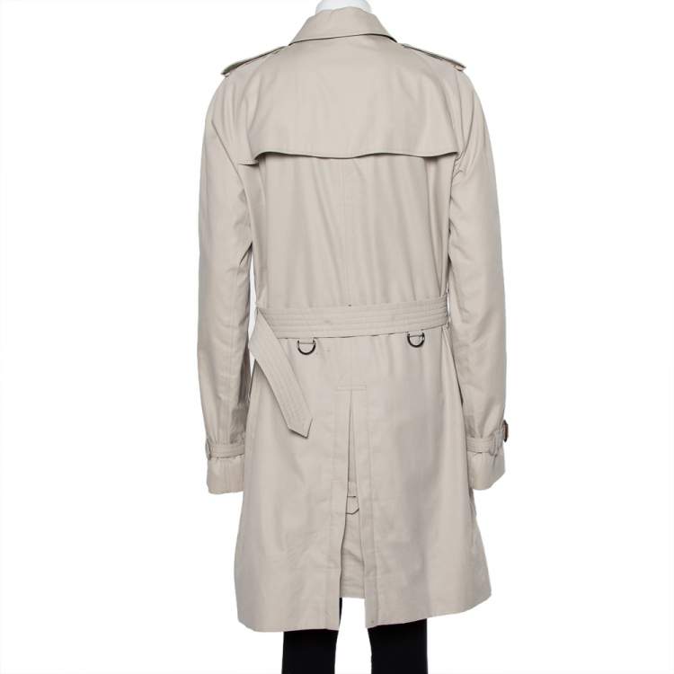 مملوكة مسبقًا Burberry Beige Cotton Belted Double Breasted Trench Coat XL