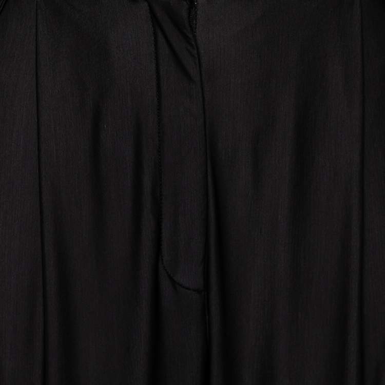 Pre Owned Burberry Black Jersey Strap Detail Tailored Trousers M