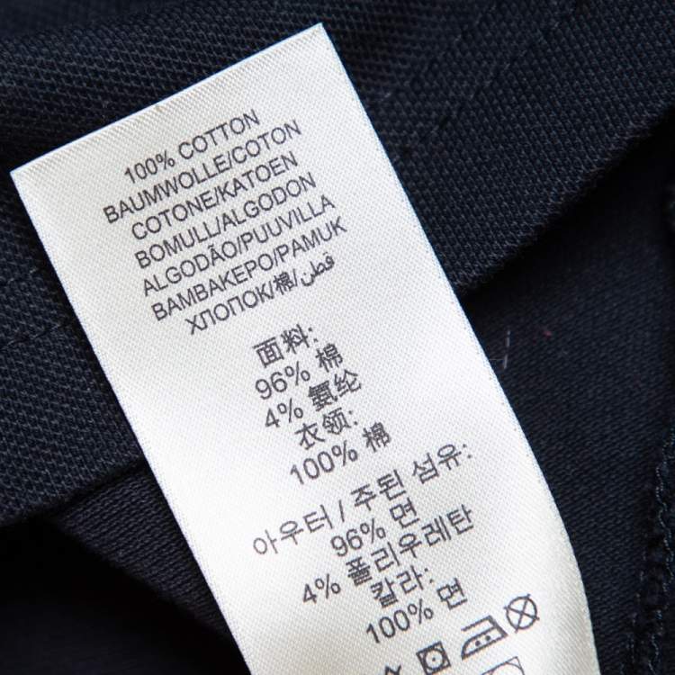 Pre Owned Burberry Brit Black Novacheck Collar Polo Shirt L