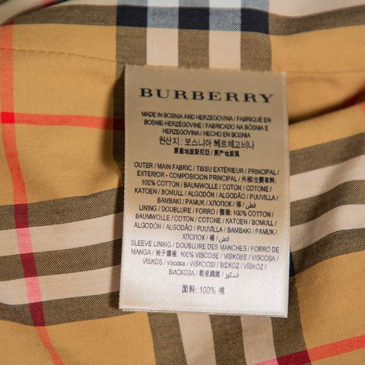 Pre Owned Burberry Pink Cotton Belted Double Breasted Aldeby Trench Coat M