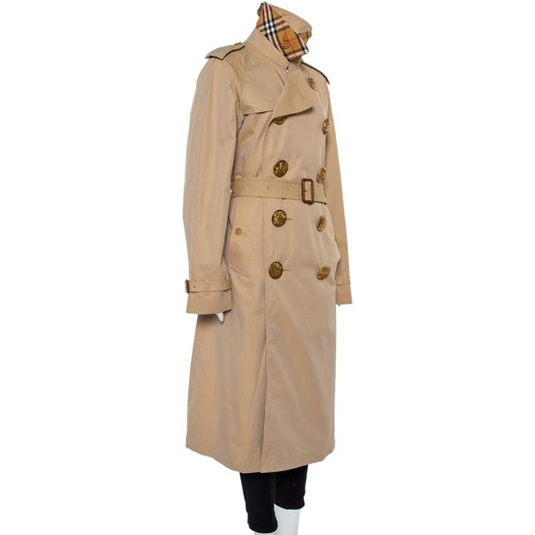 Belted Cotton Trench Coat in Beige - Burberry