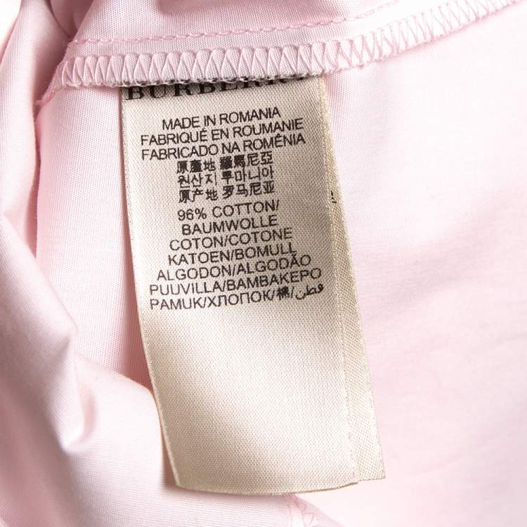 مملوكة مسبقًا Burberry Brit Pink Cotton Button Front Shirt L