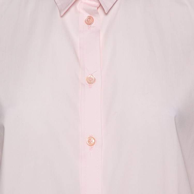 مملوكة مسبقًا Burberry Brit Pink Cotton Button Front Shirt L