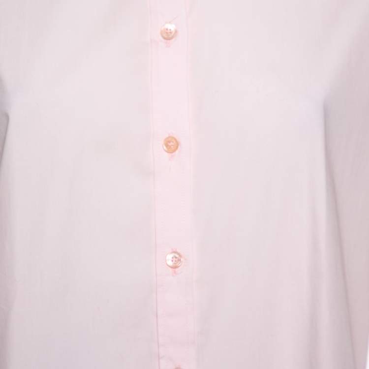 مملوكة مسبقًا Burberry Brit Pink Cotton Button Front Shirt L