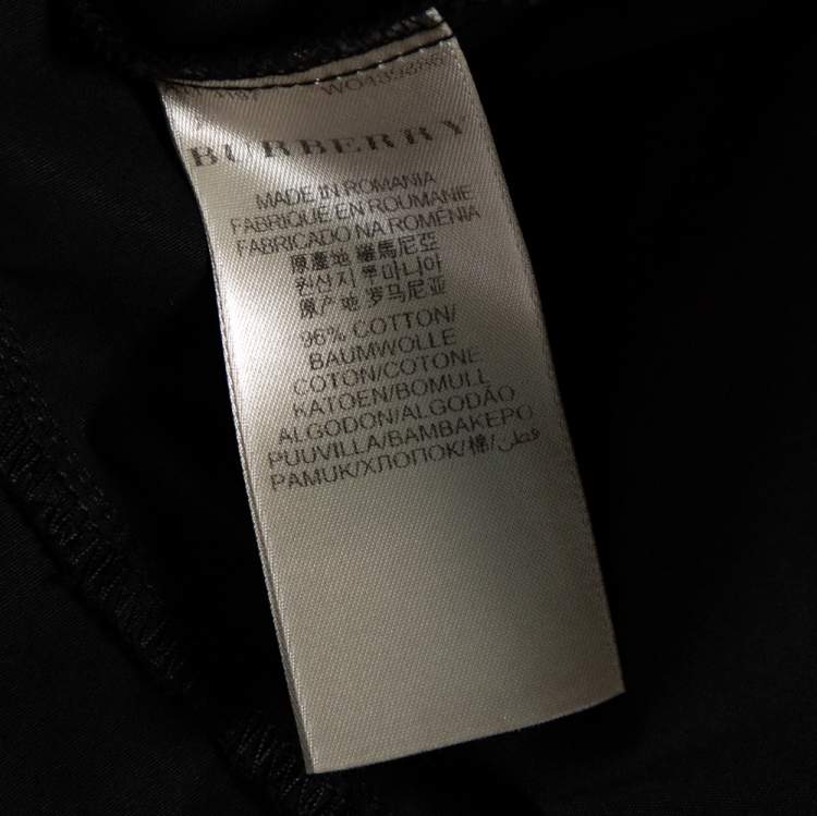 Pre Owned Burberry Brit Black Cotton Button Front Shirt L