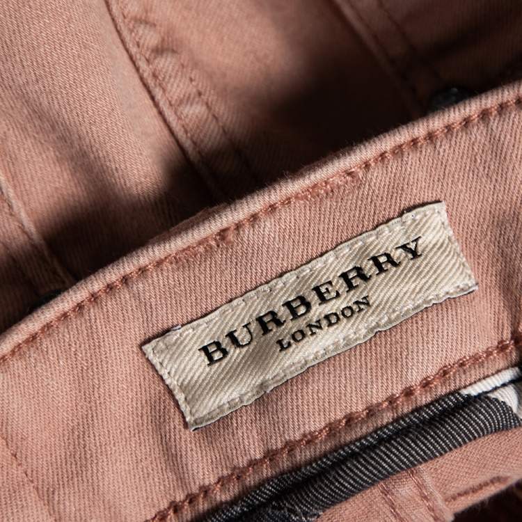 Pre Owned Burberry Pink Denim Skinny Jeans M