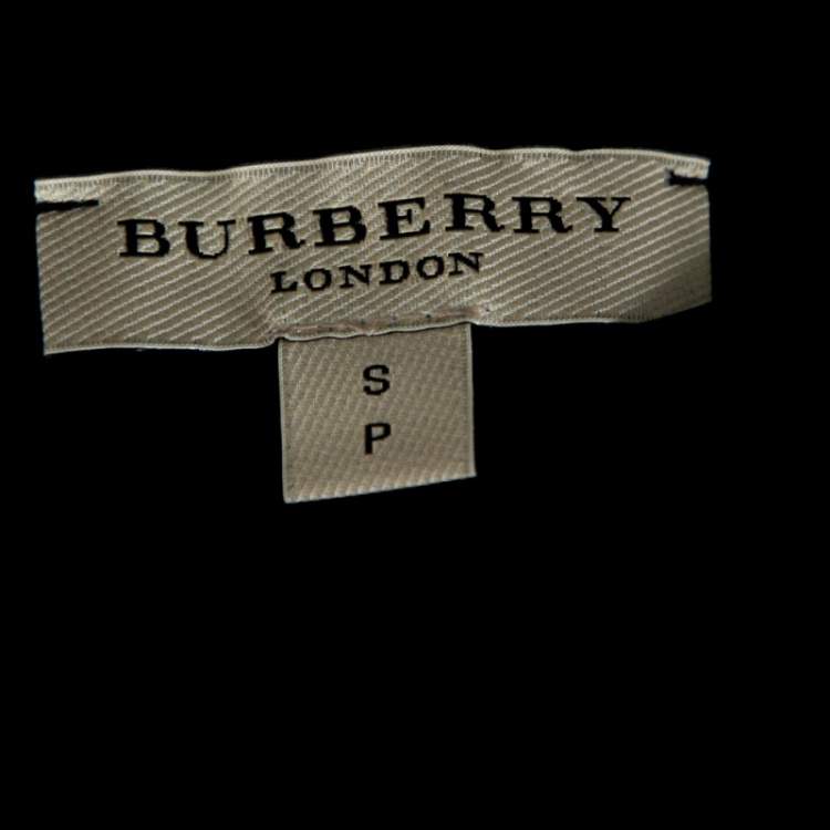 مملوكة مسبقًا Burberry Black Jersey Ruched V-Neck Top S