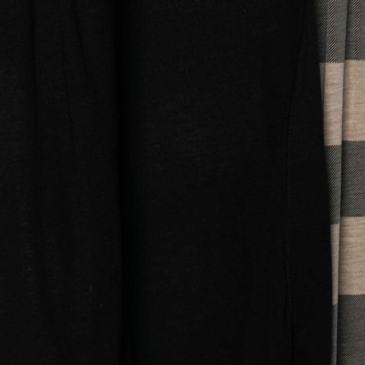 Pre Owned Burberry Black Modal Reversible Open Front Cardigan XL 