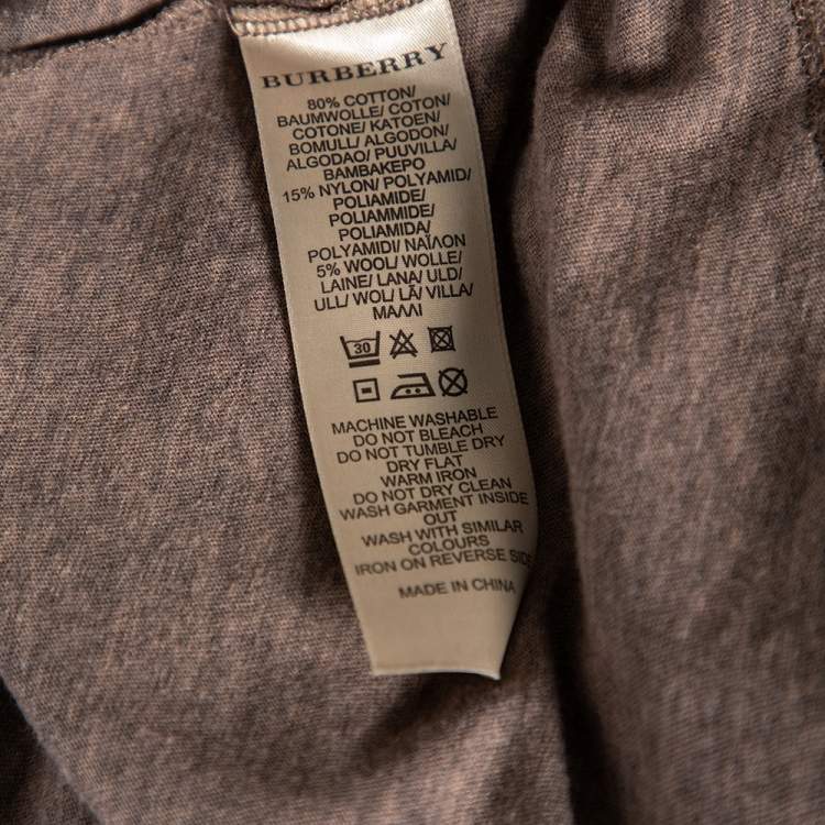 Pre Owned Burberry Brit Taupe Checkered Knit Sleeveless Top M