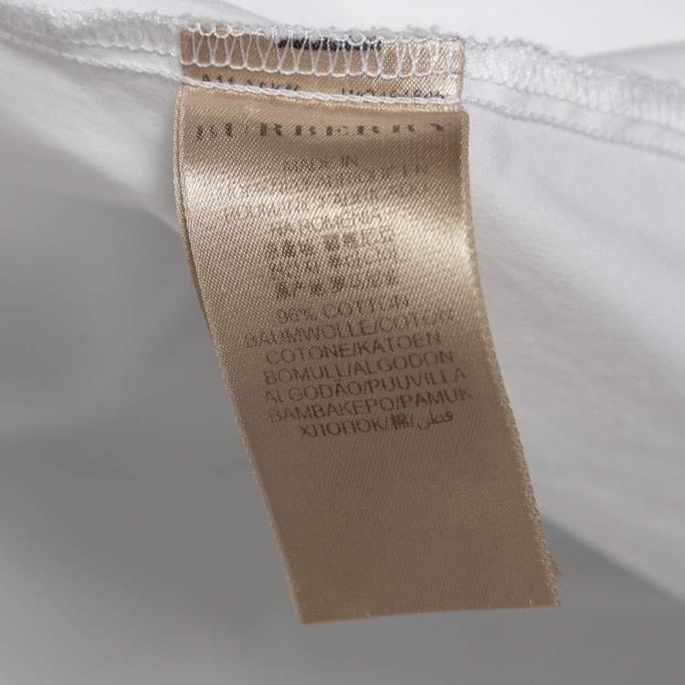 Pre Owned Burberry White Cotton Pintuck Detail Shirt M