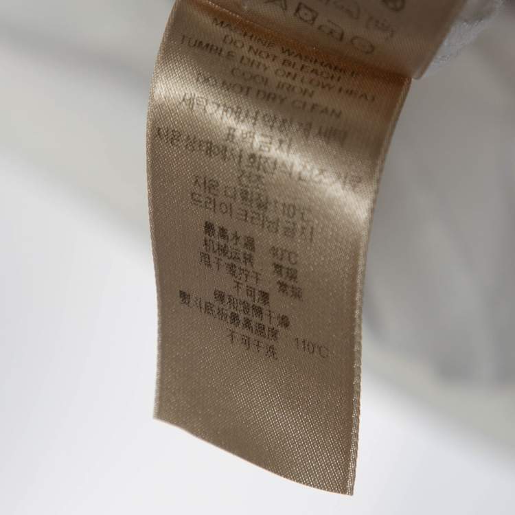 Pre Owned Burberry White Cotton Pintuck Detail Shirt M