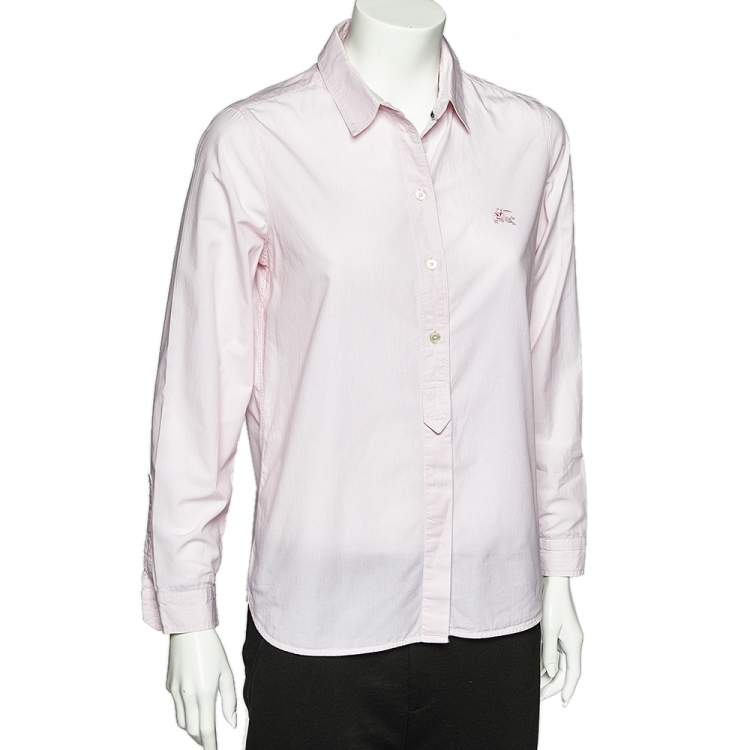 Burberry Brit Pink Striped Cotton Button Front Shirt Burberry TLC