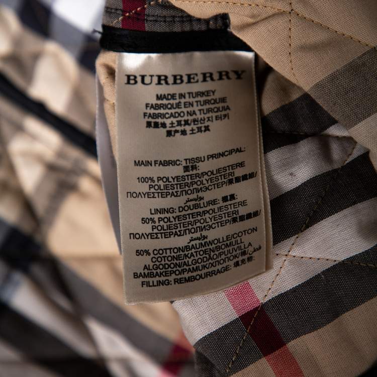 Pre Owned Burberry Brit Black Diamond Quilted Belted Jacket M