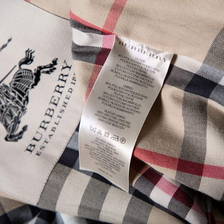 Pre Owned Burberry Black Cotton Double Breasted Belted Trench Coat M