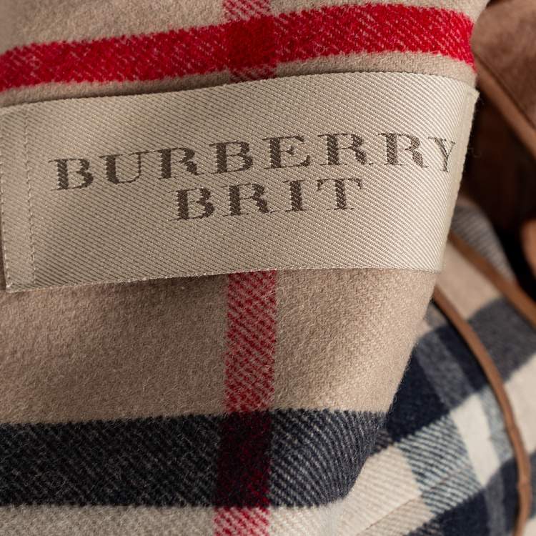 Pre Owned Burberry Camel Beige Wool Mersey Hooded Duffle Coat M