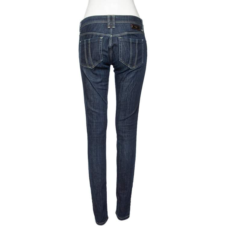 Pre Owned Burberry Brit Blue Denim Kensington Slim Fit Jeans M