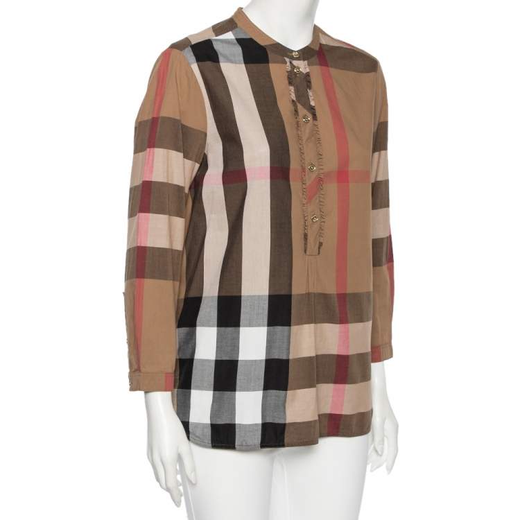 Burberry shirt hotsell women's blouse