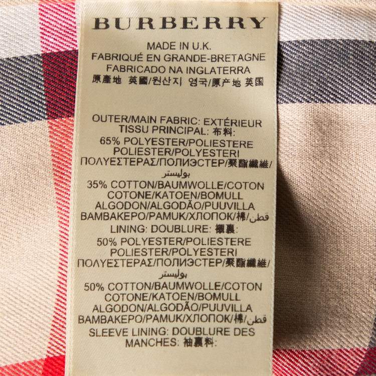 Pre Owned Burberry Rust Orange Gabardine Belted Trench Coat M