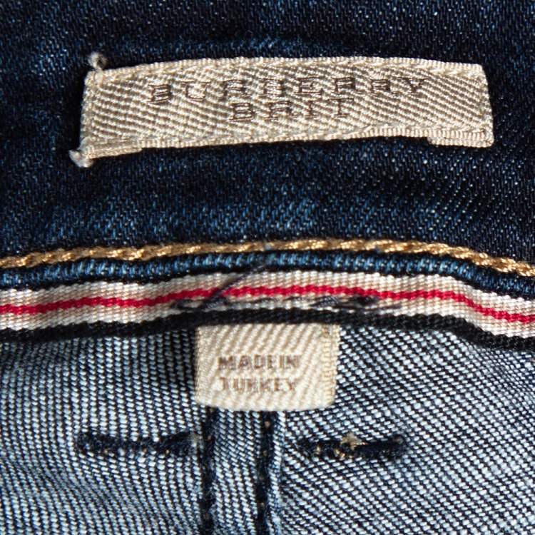 مملوكة مسبقًا Burberry Brit Blue Denim Harbourne Jeans S