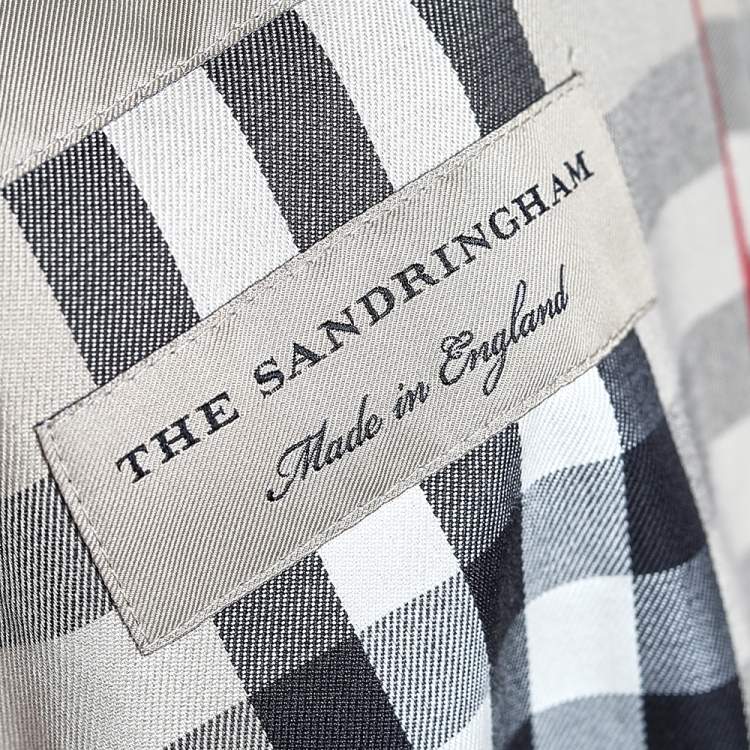مملوكة مسبقًا Burberry The Sandringham Beige Belted Long Trench Coat M