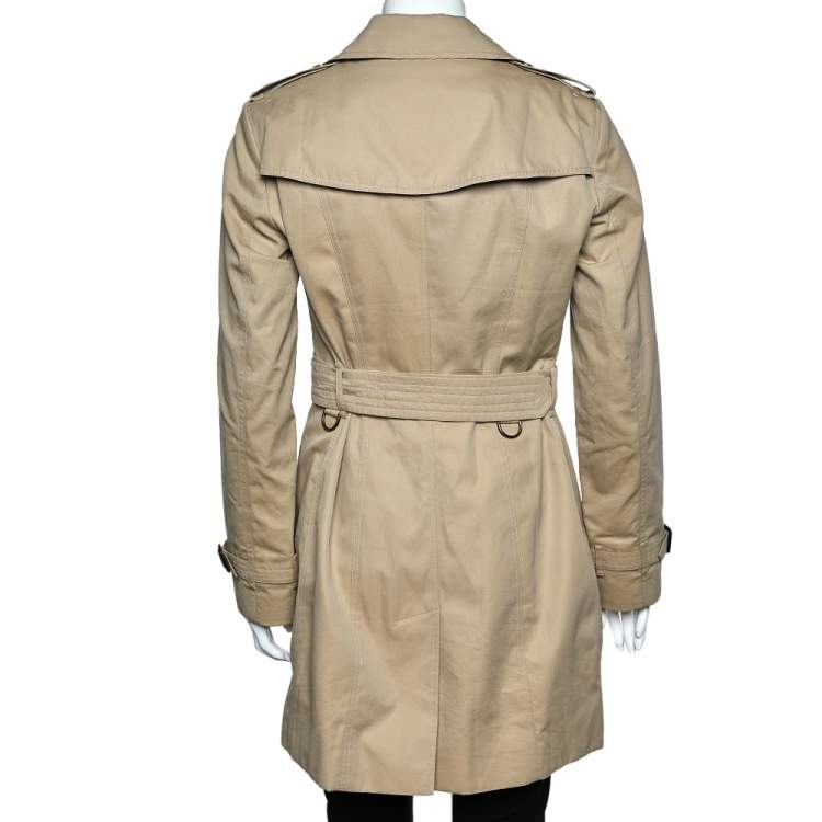 مملوكة مسبقًا Burberry The Sandringham Beige Belted Long Trench Coat M
