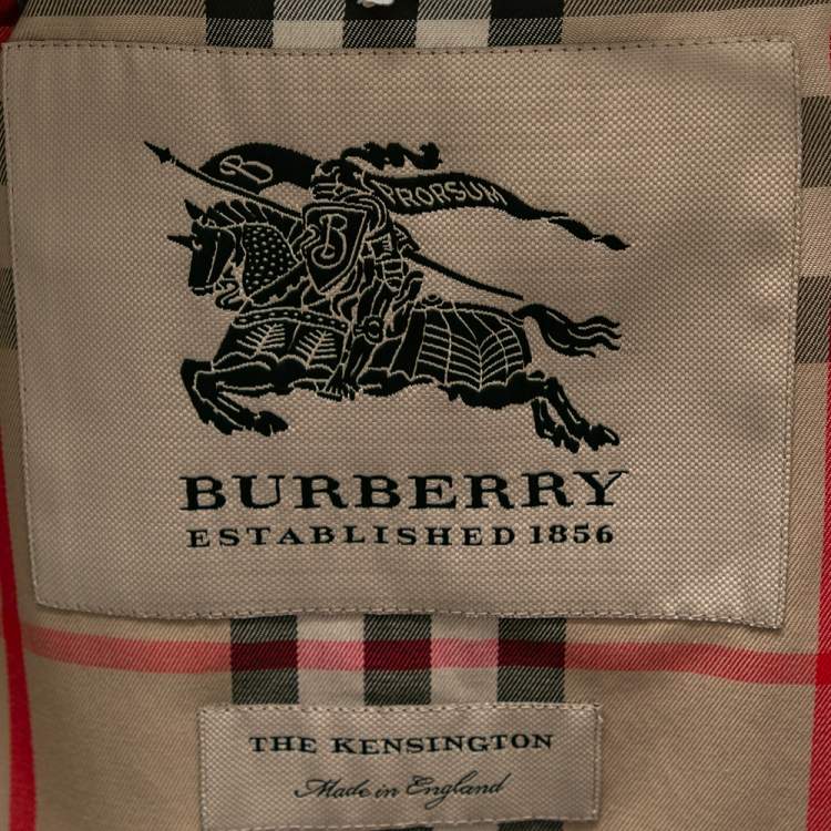 مملوكة مسبقًا Burberry Black Cotton Double Breasted Belted Trench Coat L 