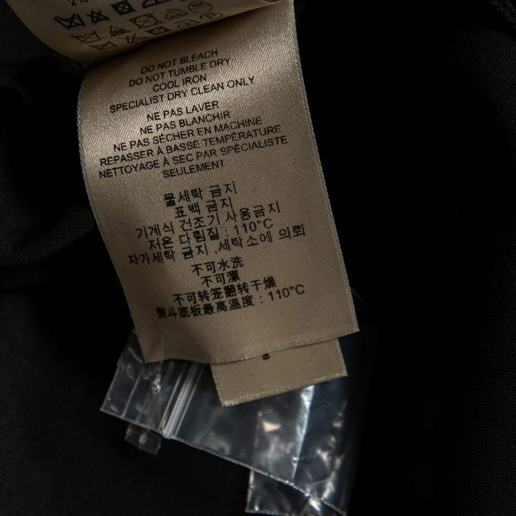 Pre Owned Burberry Black Wool Regular Fit Pants S