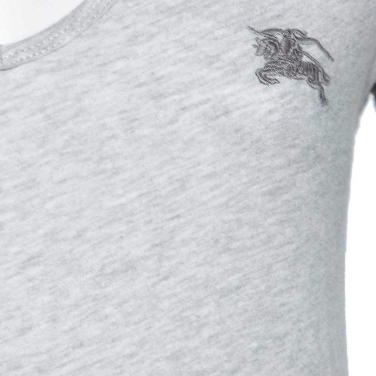 مملوكة مسبقًا Burberry Brit White Cotton Knit V-Neck T-Shirt XS